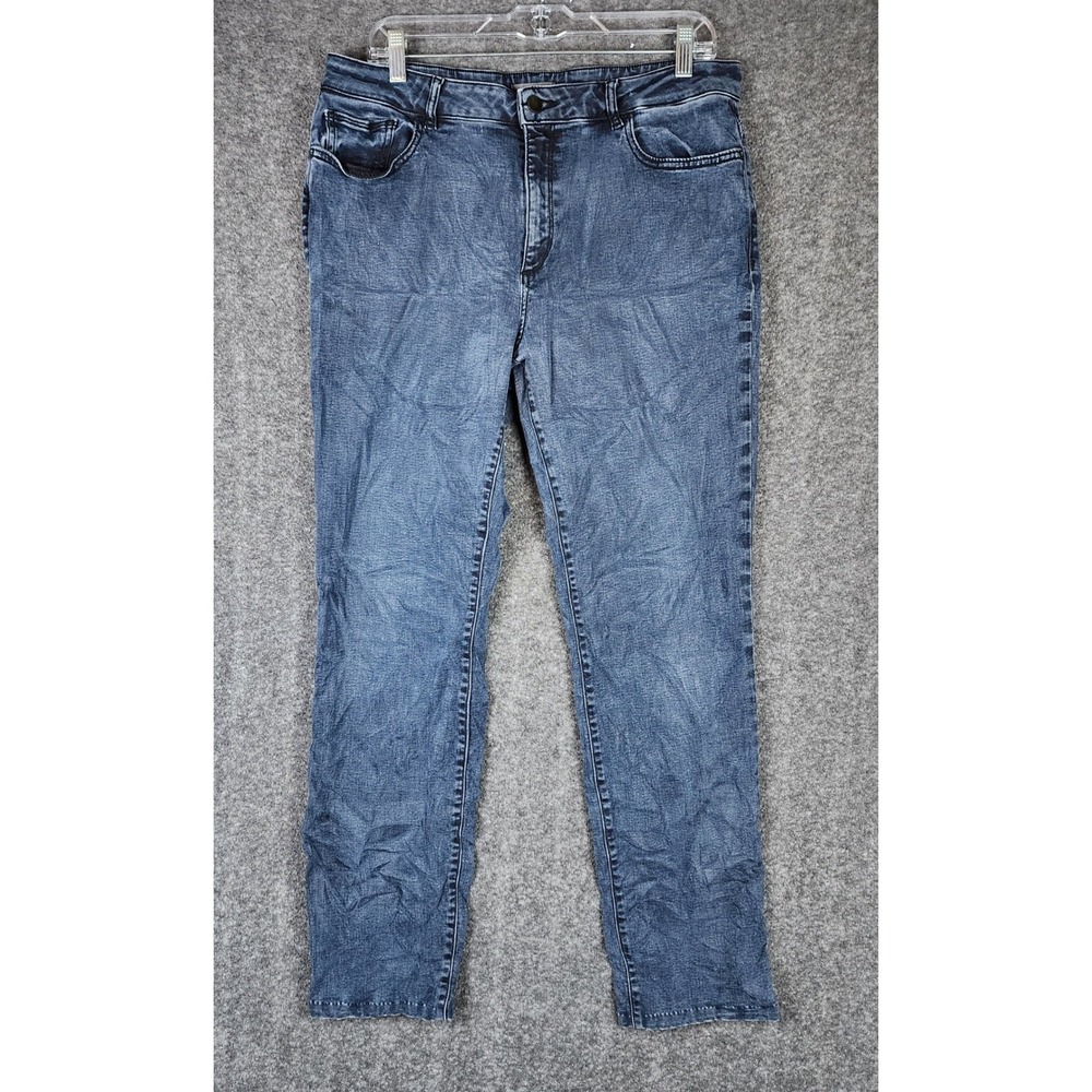 DL1961 Jeans Womens 34 Coco Mid-Rise Curvy Straight Vance Blue Stretch EUC